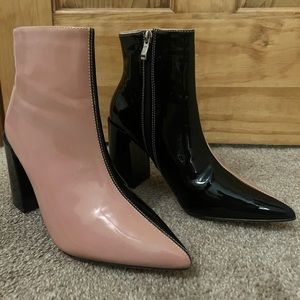 Nastygal two-tone heeled boots